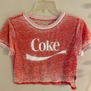 red coke coca cola crop top